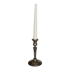 Vintage silver-plated candlestick – Beaded decor