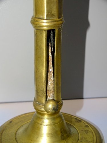 -BOUGEOIR BRONZE XVIIIe CANDELABRE OLD CLANDESTICK COLLECTION déco TABLE   D