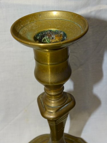 -BOUGEOIR BRONZE XVIIIe FLAMBEAU CANDLESTICK COLLECTION déco BOUGIE    D
