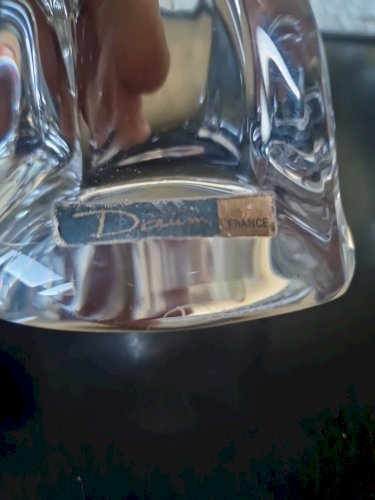 Bougeoir chandelier  en cristal de Daum 21 cm