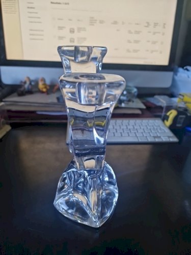 Bougeoir chandelier  en cristal de Daum 21 cm