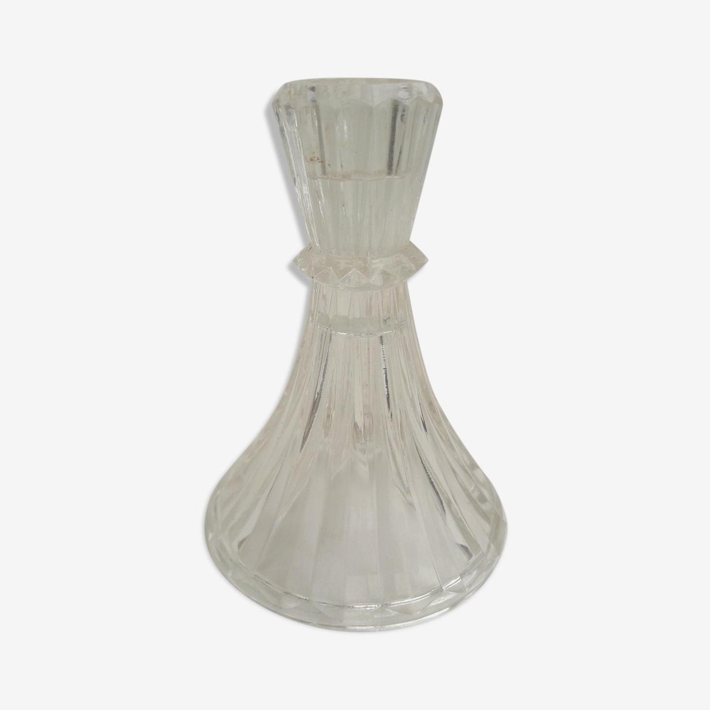 Chandelier en verre transparent H19cm - Déco lumineuse Pas Cher