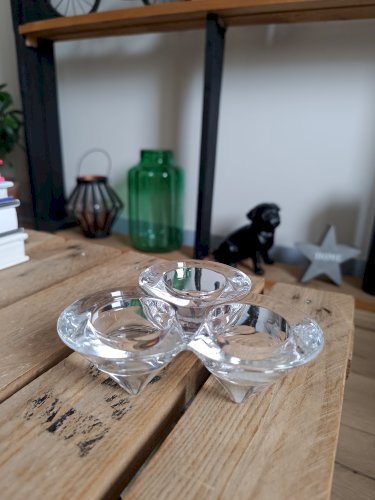Bougeoir design en verre 