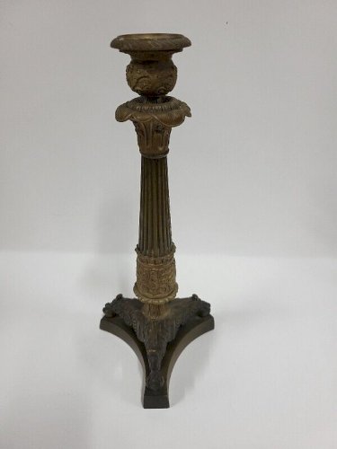 BOUGEOIR EMPIRE EN BRONZE DU XIX ème SIECLE