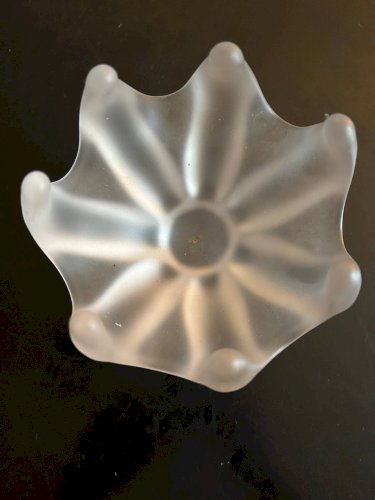Bougeoir en cristal givré