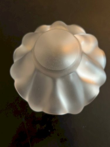 Bougeoir en cristal givré