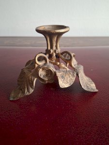 Bougeoir en laiton doré fin XIXè siècle