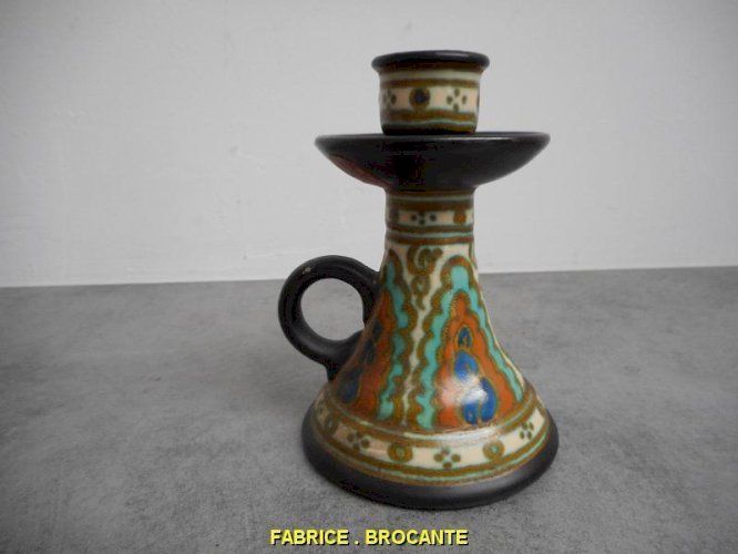 BOUGEOIR EN POTERIE HOLLAND PLAZUID LOLLIER