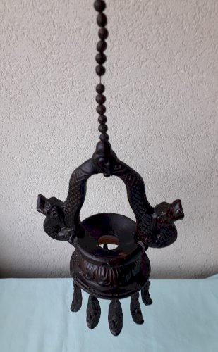 Bougeoir en terre cuite asiatique
