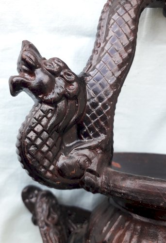 Bougeoir en terre cuite asiatique