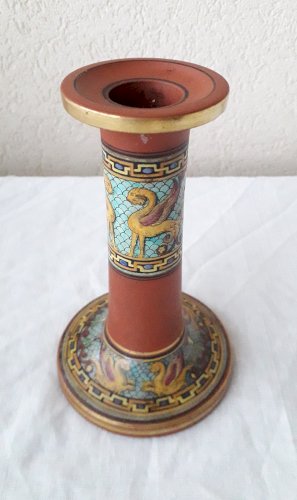 Bougeoir en terre cuite