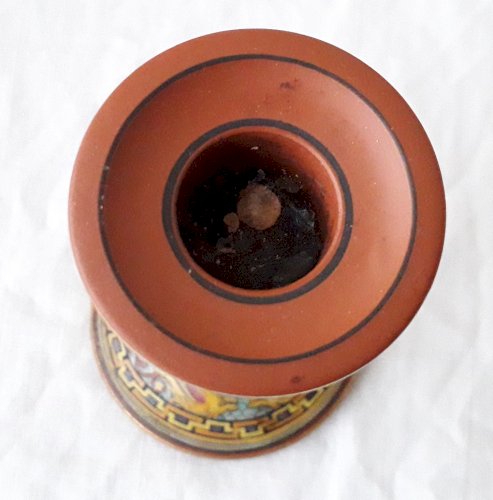 Bougeoir en terre cuite