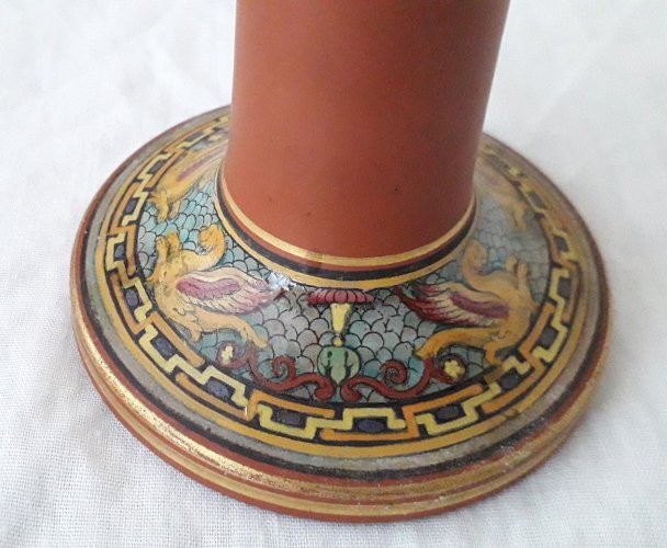 Bougeoir en terre cuite