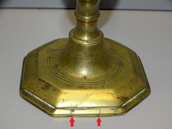 -BOUGEOIR HAUTE EPOQUE BRONZE ou LAITON CANDELABRE LOUIS XIV COLLECTION   D