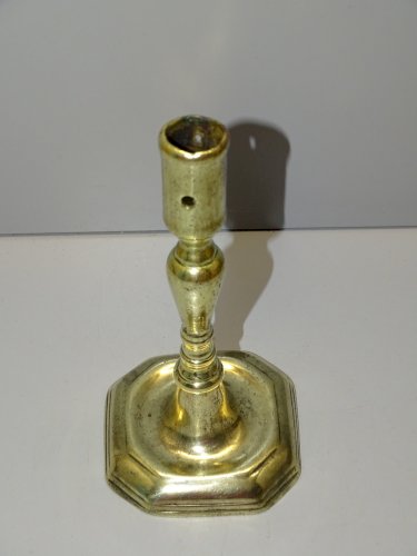 -BOUGEOIR HAUTE EPOQUE BRONZE ou LAITON CANDELABRE LOUIS XIV COLLECTION   D