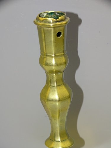-BOUGEOIR HAUTE EPOQUE BRONZE ou LAITON CANDELABRE LOUIS XIV COLLECTION   D