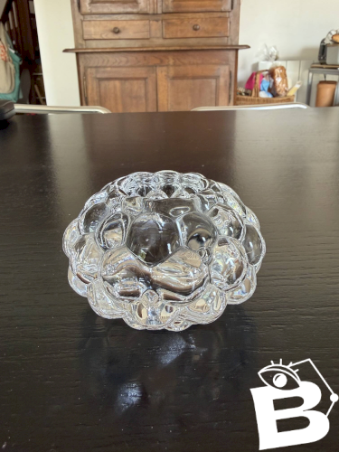 bougeoir photophore en cristal Orrefors Sweden