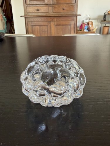 bougeoir photophore en cristal Orrefors Sweden