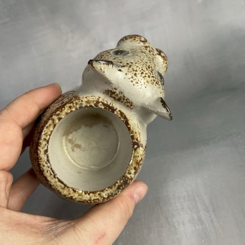 Bougeoir photophore petit hippopotame en céramique japonaise Pier Import