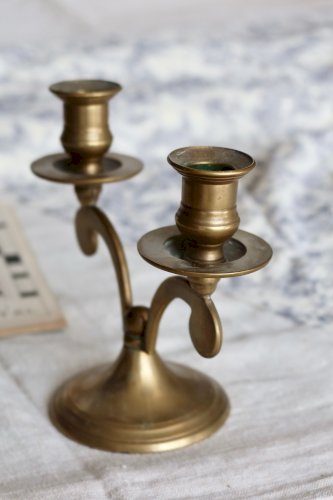 Bougeoir vintage en laiton