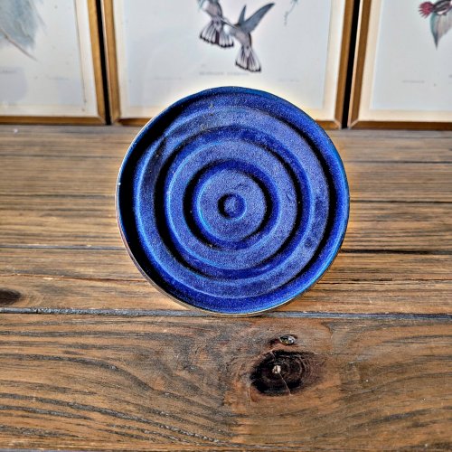 Bougeoir vintage métal argenté pour chandelle