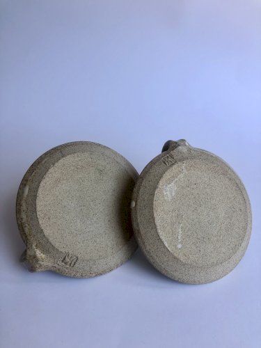 Bougeoirs en grès artisanales 