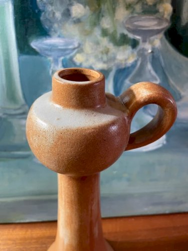 Bougeoirs en grès vintage