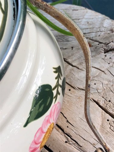 Bouilloire ancienne Asta motifs Villeroy & Boch modèle Wild Rose