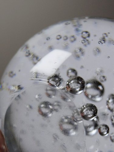 Boule de cristal presse papier sulfure globe en cristal bullé vintage