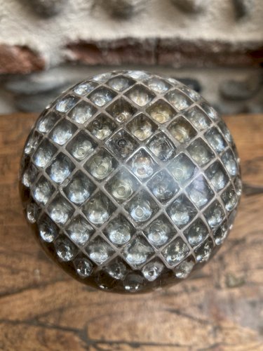 Boule de rampe 1900 d'escalier en Christal Architecture Base Bois Verre