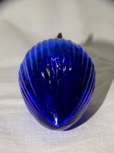 - BOULE POUR SAPIN DE NOEL EN VERRE  couleur BLEU COBALT COLLECTION déco    D