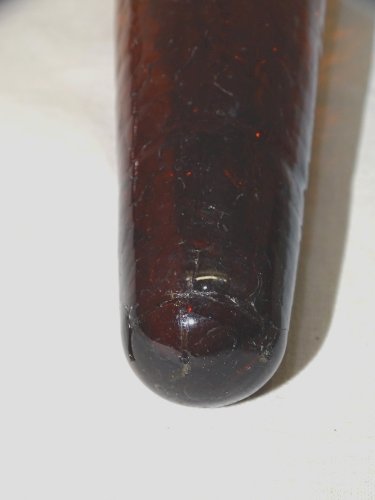 - BOULE POUR SAPIN DE NOEL EN VERRE Craquelé couleur Ambre POMME de PIN   D