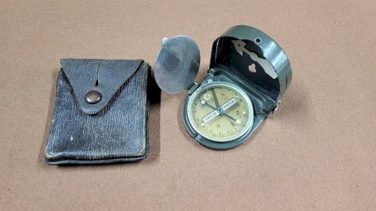 ORIGINAL MILITARY BEZARD COMPASS WITH POUCH