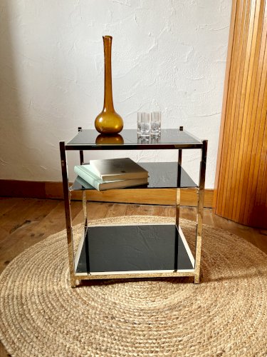 Bout de canapé en métal doré, dans le goût de la maison Jansen, années 1970