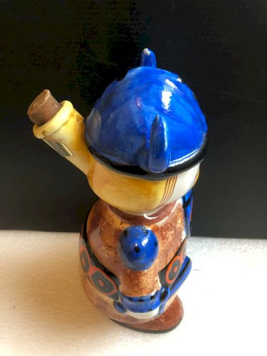 bouteille à liqueur céramique Italy viking vintage humour San Marino Saint Marin