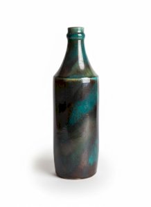 Old bottle signed JOSEPH MILAZZO, Vallauris ceramics from the 1900s.