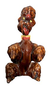 bottle ceramic carafe poodle kitsch A.FERLAY Vallauris vintage humor