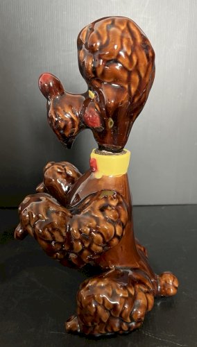 bouteille carafe céramique caniche kitch  A.FERLAY Vallauris vintage humour