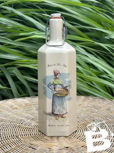 Bouteille en grès rétro vintage « Les Vieux Métier de Paris »