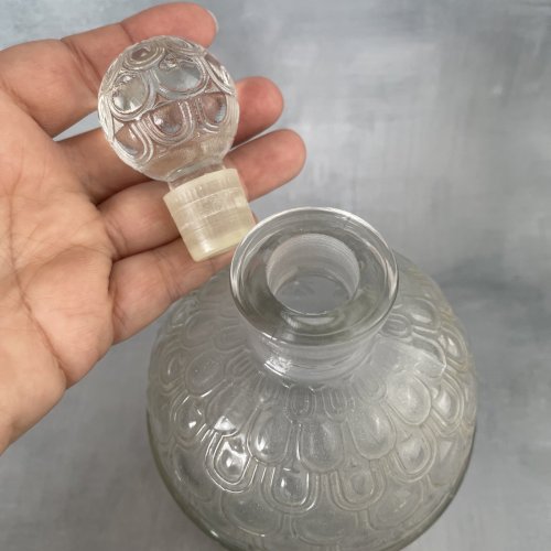 Bouteille flacon ancien 1 litre eau de Colögne du cöq Güerlaïn VIDE pour déco