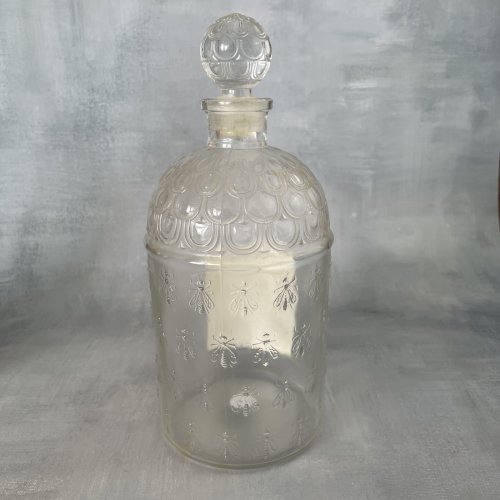 Bouteille flacon ancien 1 litre eau de Colögne du cöq Güerlaïn VIDE pour déco