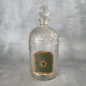 Bouteille flacon ancien 1 litre eau de Colögne impérïale Guërlaïn VIDE pour déco