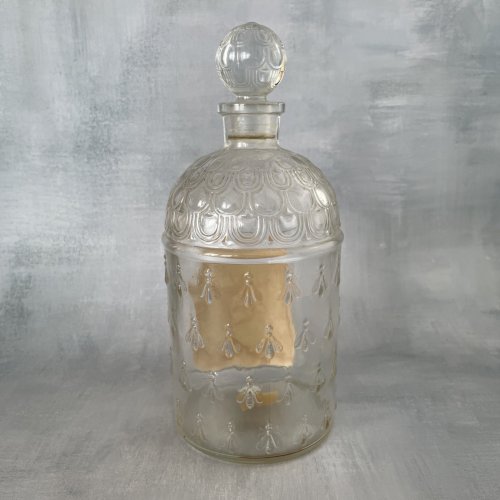 Bouteille flacon ancien 1 litre eau de Colögne impérïale Guërlaïn VIDE pour déco