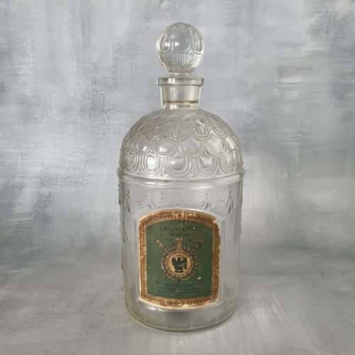 Bouteille flacon ancien 1 litre eau de Colögne impérïale Guërlaïn VIDE pour déco
