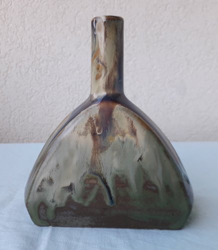 Bouteille flacon soliflore grès