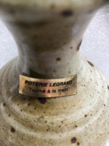 bouteille gres pyrité brutaliste poterie Legrand artisanat