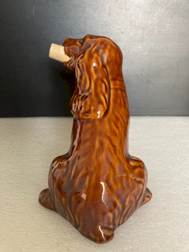 bouteille  liqueur Cazanove chien antropomorphe vintage cocker