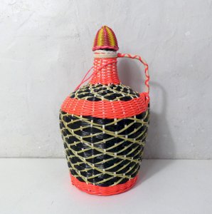 Bouteille scoubidou vintage TBE 34cm