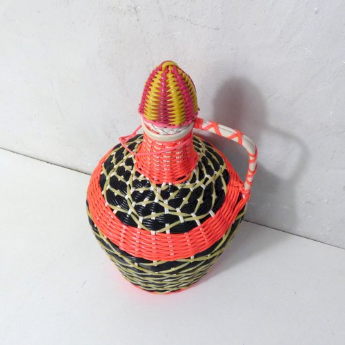 Bouteille scoubidou vintage TBE 34cm