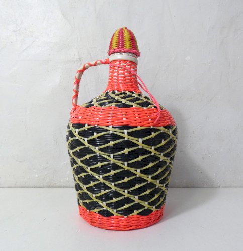 Bouteille scoubidou vintage TBE 34cm